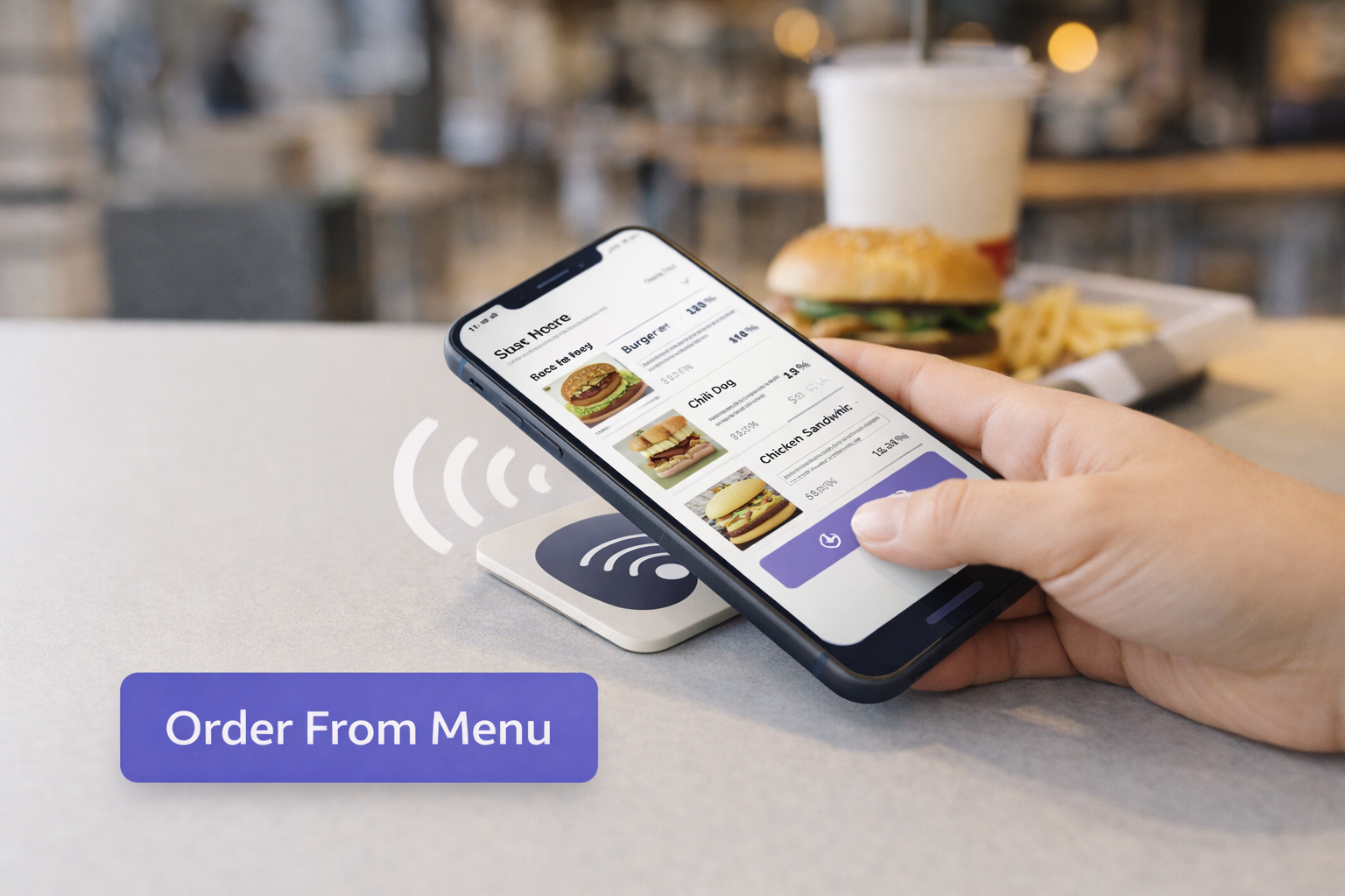 NFC tap to order