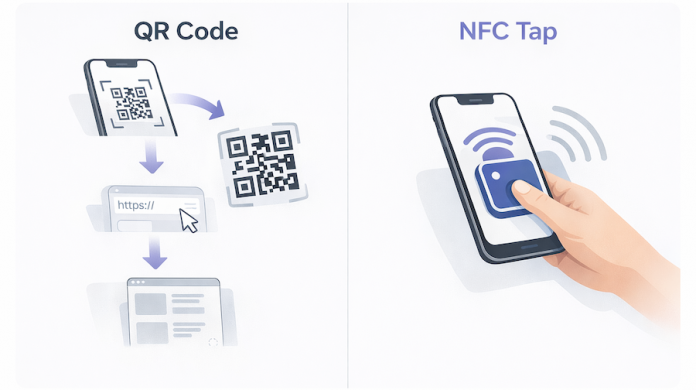 QR code vs NFC tap